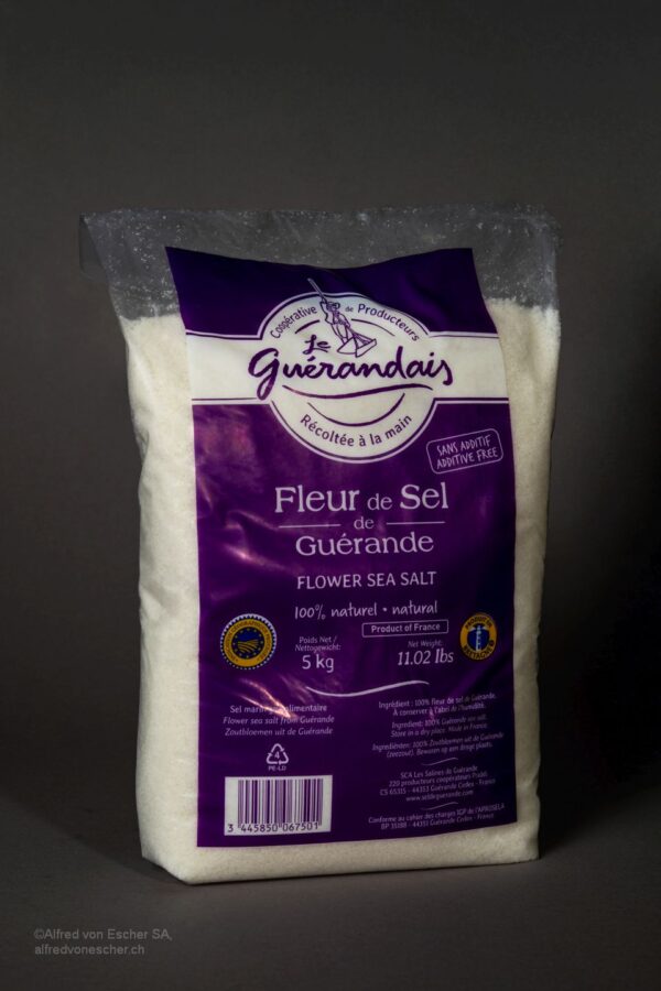 Fleur de sel 5 kg (5 x 1 kg), 100% Guérande FRA